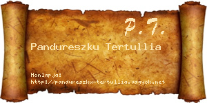 Pandureszku Tertullia névjegykártya